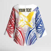 Philippines Tribal Sun Personalized Kimono Sleeve Blouse Hunting Eagle LT7 - Polynesian Pride