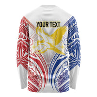 Philippines Tribal Sun Personalized Long Sleeve Shirt Hunting Eagle LT7 - Polynesian Pride