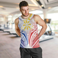 Philippines Tribal Sun Personalized Men Tank Top Hunting Eagle LT7 White - Polynesian Pride