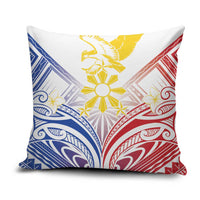Philippines Tribal Sun Pillow Cover Hunting Eagle LT7 White - Polynesian Pride