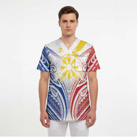 Philippines Tribal Sun Personalized Scrub Top Hunting Eagle LT7 - Polynesian Pride
