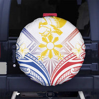 Philippines Tribal Sun Spare Tire Cover Hunting Eagle LT7 No hole White - Polynesian Pride