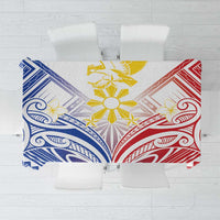 Philippines Tribal Sun Tablecloth Hunting Eagle LT7 White - Polynesian Pride