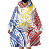 Philippines Tribal Sun Personalized Wearable Blanket Hoodie Hunting Eagle LT7 - Polynesian Pride