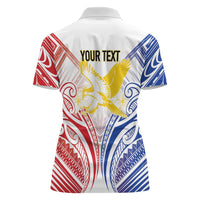 Philippines Tribal Sun Personalized Women Polo Shirt Hunting Eagle LT7 - Polynesian Pride
