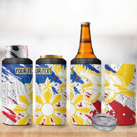 Personalized Filipino Sun and Stars 4 in 1 Can Cooler Tumbler Grunge Vibes LT7 - Polynesian Pride