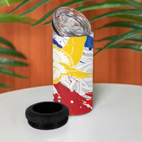 Personalized Filipino Sun and Stars 4 in 1 Can Cooler Tumbler Grunge Vibes LT7 - Polynesian Pride