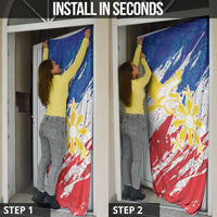 Filipino Sun and Stars Door Cover Grunge Vibes