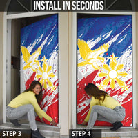 Filipino Sun and Stars Door Cover Grunge Vibes