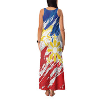 Personalized Filipino Sun and Stars Family Matching Tank Maxi Dress and Hawaiian Shirt Grunge Vibes