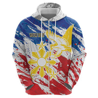 Personalized Filipino Sun and Stars Hoodie Grunge Vibes