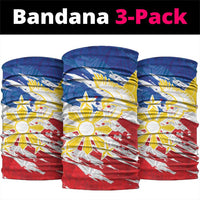 Filipino Sun and Stars Neck Gaiter Grunge Vibes LT7 package One Size: 25*50cm White - Polynesian Pride