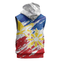 Personalized Filipino Sun and Stars Sleeveless Hoodie Grunge Vibes LT7 - Polynesian Pride