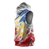 Personalized Filipino Sun and Stars Sleeveless Hoodie Grunge Vibes LT7 - Polynesian Pride