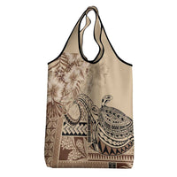 Vaiaso o le Gagana Samoa Grocery Bag Siapo Motif Beige LT7 - Polynesian Pride