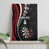 Personalized New Zealand Darts Canvas Wall Art Kowhaiwhai Whero Koiri - Manaia