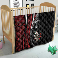 Personalized New Zealand Darts Quilt Kowhaiwhai Whero Koiri - Manaia