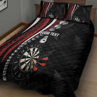Personalized New Zealand Darts Quilt Bed Set Kowhaiwhai Whero Koiri - Manaia