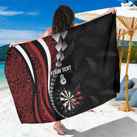 Personalized New Zealand Darts Sarong Kowhaiwhai Whero Koiri - Manaia