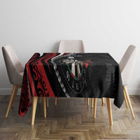 Personalized New Zealand Darts Tablecloth Kowhaiwhai Whero Koiri - Manaia