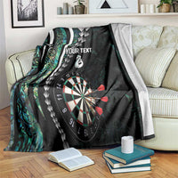 Personalized New Zealand Darts Blanket Paua Shell Koiri - Manaia