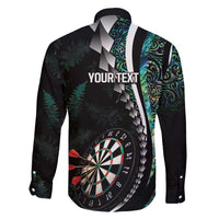 Personalized New Zealand Darts Family Matching Mermaid Dress and Hawaiian Shirt Paua Shell Koiri - Manaia