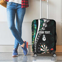 Personalized New Zealand Darts Luggage Cover Paua Shell Koiri - Manaia