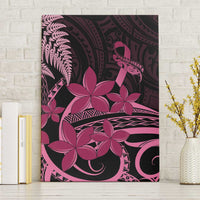 Aotearoa Maori Canvas Wall Art Pink Fern Ribbons on Black LT7 Without Frame Black - Polynesian Pride