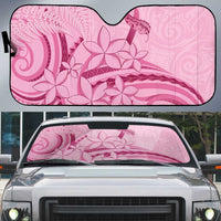 Aotearoa Maori Auto Sun Shade Pink Fern Ribbons - Polynesian Pride