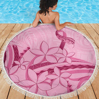 Aotearoa Maori Beach Blanket Pink Fern Ribbons - Polynesian Pride