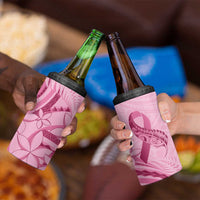 Aotearoa Maori 4 in 1 Can Cooler Tumbler Pink Fern Ribbons - Polynesian Pride