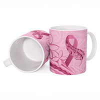 Aotearoa Maori Ceramic Mug Pink Fern Ribbons - Polynesian Pride
