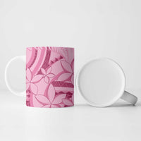 Aotearoa Maori Ceramic Mug Pink Fern Ribbons - Polynesian Pride