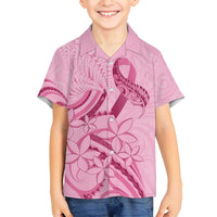 Aotearoa Maori Family Matching Puletasi and Hawaiian Shirt Pink Fern Ribbons LT7 Son's Shirt Pink - Polynesian Pride