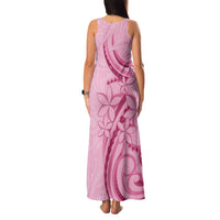 Aotearoa Maori Family Matching Tank Maxi Dress and Hawaiian Shirt Pink Fern Ribbons - Polynesian Pride
