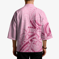 Aotearoa Maori Kimono Pink Fern Ribbons - Polynesian Pride