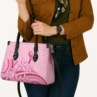 Aotearoa Maori Leather Bag Pink Fern Ribbons LT7 - Polynesian Pride