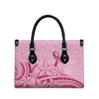 Aotearoa Maori Leather Bag Pink Fern Ribbons LT7 - Polynesian Pride