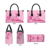 Aotearoa Maori Leather Bag Pink Fern Ribbons LT7 - Polynesian Pride
