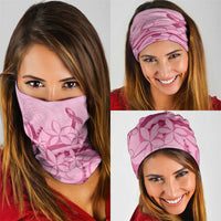 Aotearoa Maori Neck Gaiter Pink Fern Ribbons LT7