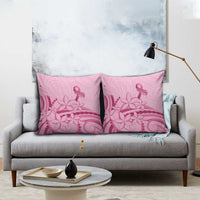 Aotearoa Maori Pillow Cover Pink Fern Ribbons - Polynesian Pride