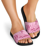 Aotearoa Maori Slide Sandals Pink Fern Ribbons - Polynesian Pride