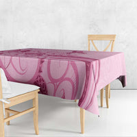 Aotearoa Maori Tablecloth Pink Fern Ribbons - Polynesian Pride