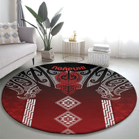 Aotearoa Maori Iwi Heritage Round Carpet Ngapuhi Kokowai LT7 - Polynesian Pride