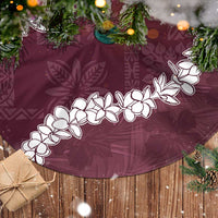 Hawaii Aloha Tree Skirt Champange Quilt Patch Work Mix Plumeria Lei