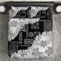 Hawaii Aloha Bedding Set White Quilt Patch Work Mix Plumeria Lei LT7 White - Polynesian Pride