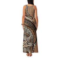 Tonga Ngatu Family Matching Tank Maxi Dress and Hawaiian Shirt Tokelau Classic Motifs LT7 - Polynesian Pride