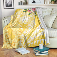 Aloha Hawaii Oahu Blanket Wahine with Ilima Lei LT7 Yellow - Polynesian Pride