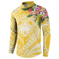 Aloha Hawaii Oahu Button Sweatshirt Wahine with Ilima Lei LT7 - Polynesian Pride