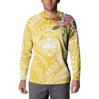 Aloha Hawaii Oahu Button Sweatshirt Wahine with Ilima Lei LT7 - Polynesian Pride